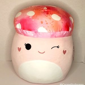 ❤️ MOLLY 🍄 Winking Pink Mushroom 16 in Valentine 2024 Original Squishmallow NWT